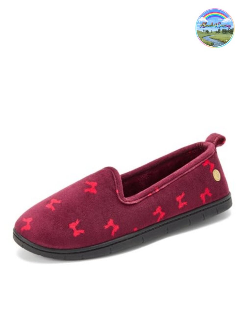 Women's Velour Closed Back Slippers Memory Foam Machine Washable